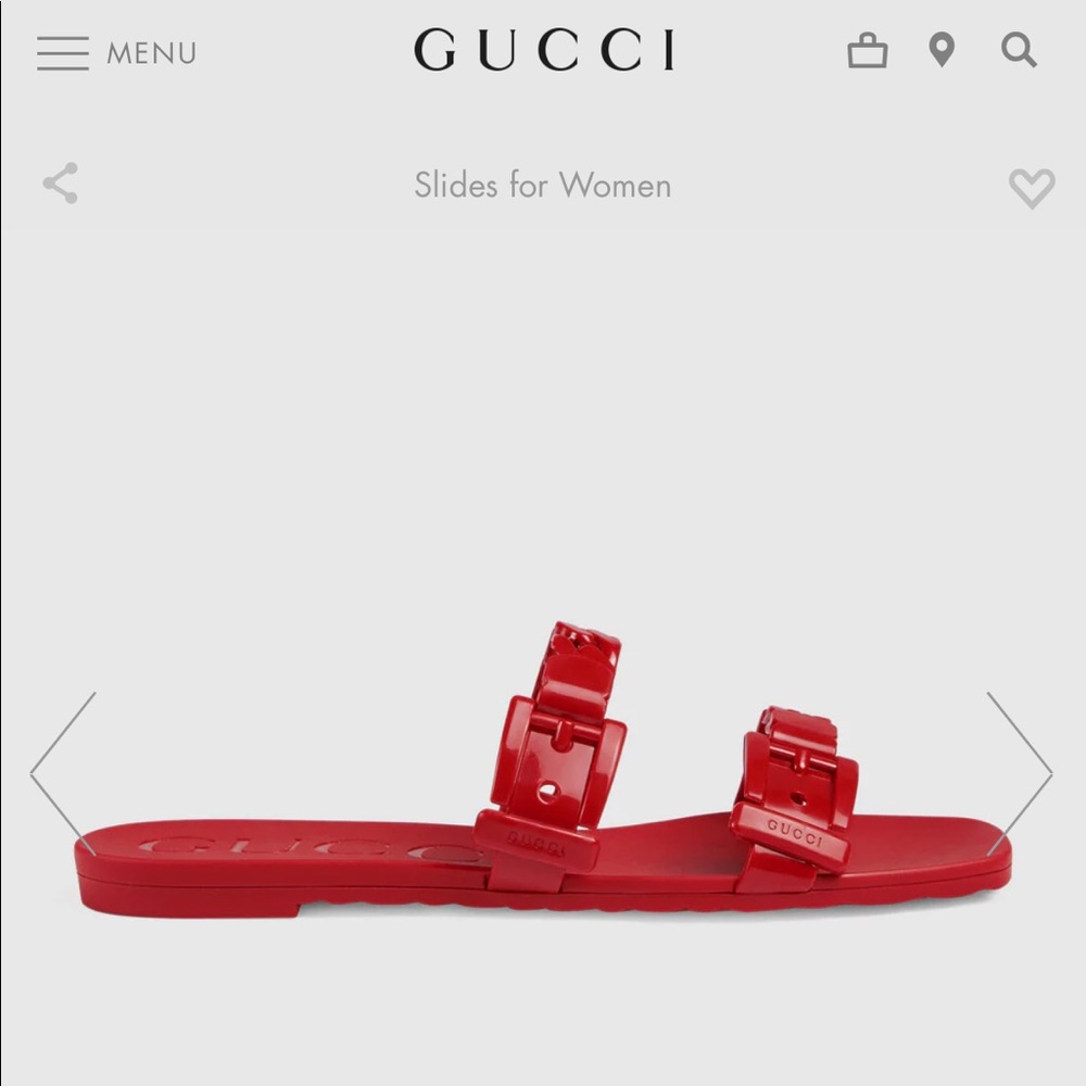 Excellent condition Gucci rubber slides 38